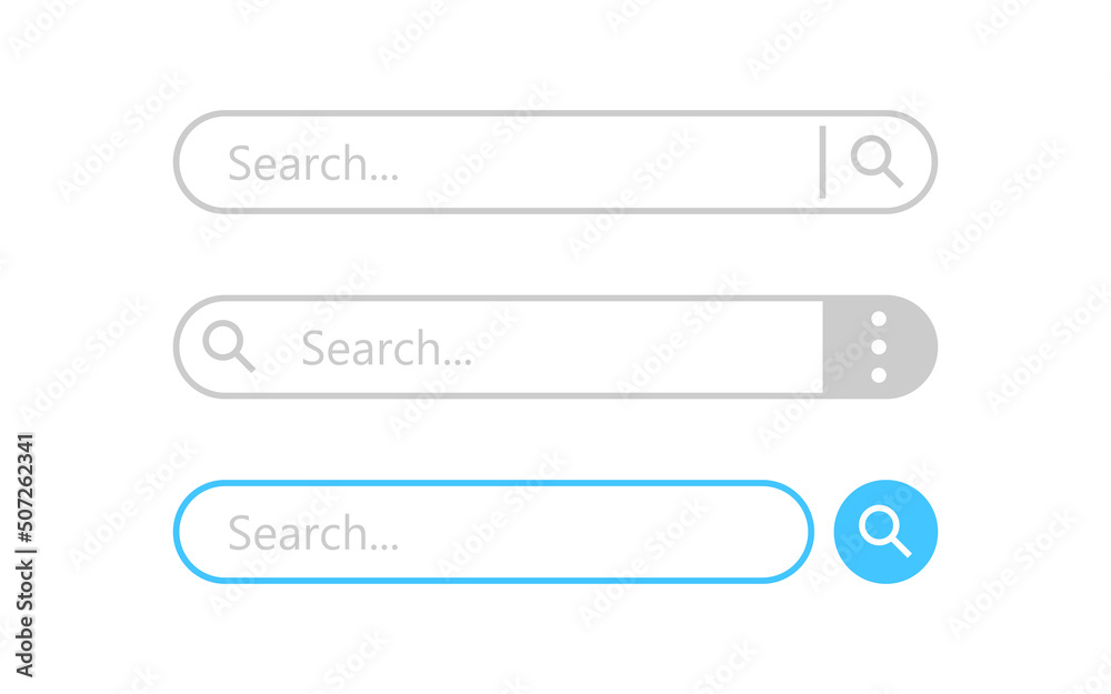 Search bar in flat style. Website address vector illustration on isolated background. Internet link sign business concept. Search bar in flat style. Website address vector illustration on isolated background. Internet link sign business concept.