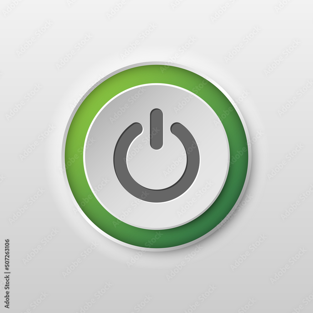 On and off buttons in flat style. Toggle switch vector illustration on isolated background. Shutdown sign business concept. On and off buttons in flat style. Toggle switch vector illustration on isolated background. Shutdown sign business concept.