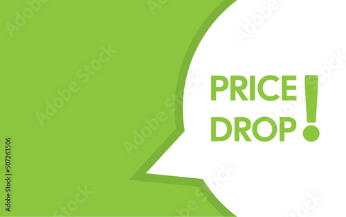 Price drop in flat style. Sale banner vector illustration on isolated background. Loss market sign business concept.