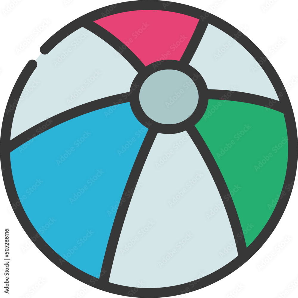 Naklejka premium Beach Ball Icon