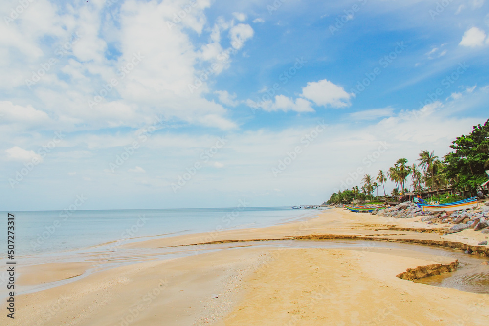 Clean and beautiful beaches in Thailand for tourism. concept of tourism in Thailand