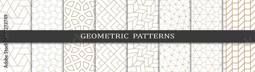 Set of arabic seamless patterns. Asian geometric traditional design islamic pattern. Seamless arabic ramadan pattern.