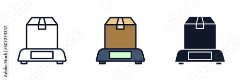 Weight box icon symbol template for graphic and web design collection logo vector illustration