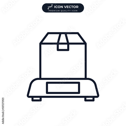 Weight box icon symbol template for graphic and web design collection logo vector illustration