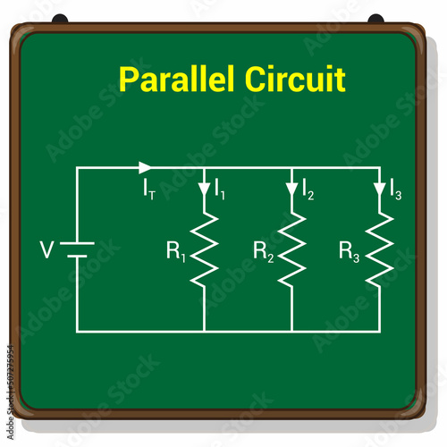 three parallel resistors in circuit