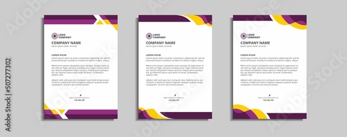 modern corporate letterhead template design