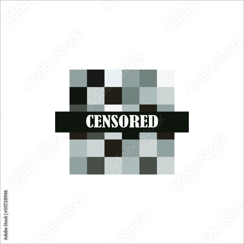 pixel icon censored vector illustration