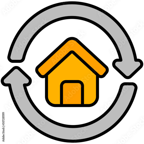 renovation outline color icon