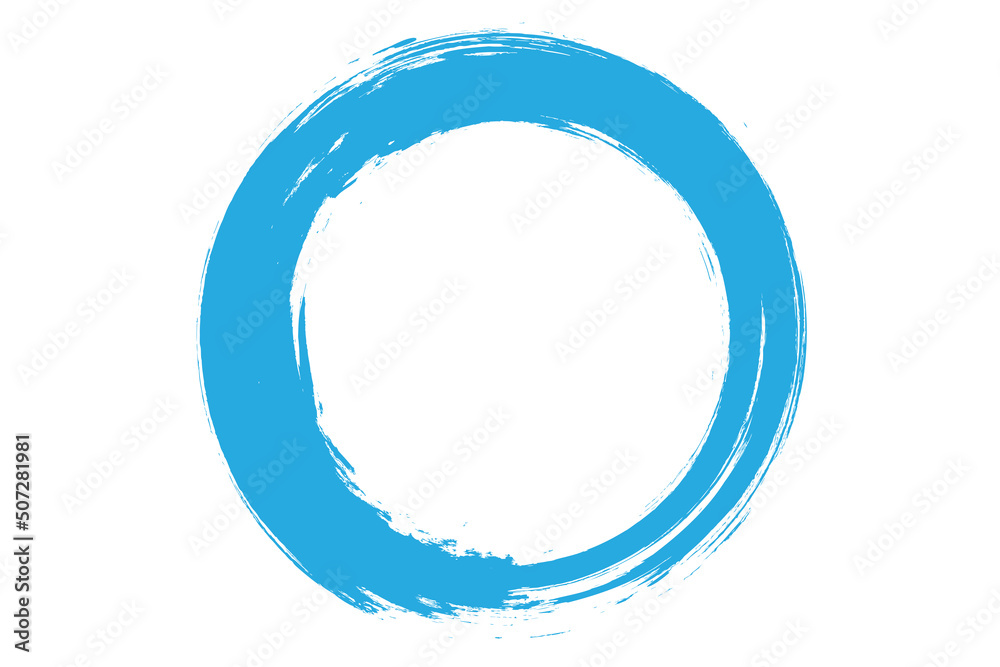 Circle brush stroke vector isolated on white background. Blue enso zen circle brush stroke. For stamp, seal, ink and paintbrush design template. Grunge hand drawn circle shape, vector illustration Circle brush stroke vector isolated on white background. Blue enso zen circle brush stroke. For stamp, seal, ink and paintbrush design template. Grunge hand drawn circle shape, vector illustration