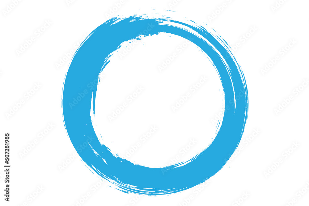Circle brush stroke vector isolated on white background. Blue enso zen circle brush stroke. For stamp, seal, ink and paintbrush design template. Grunge hand drawn circle shape, vector illustration Circle brush stroke vector isolated on white background. Blue enso zen circle brush stroke. For stamp, seal, ink and paintbrush design template. Grunge hand drawn circle shape, vector illustration
