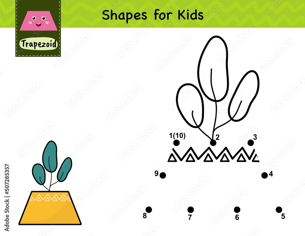 Connect the dots and draw a plant in pot. Dot to dot number game for