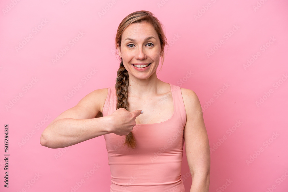 Young caucasian woman isolated on pink background with surprise facial expression Young caucasian woman isolated on pink background with surprise facial expression