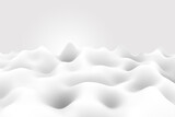 Minimalist elegant grey gradient wave on white background. Wavy silk flow 3d rendering
