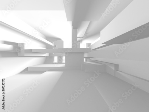 Abstract White Architecture Design Concept