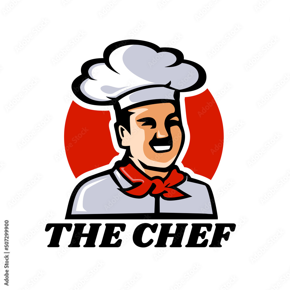 Chef in hat. Cooking, restaurant concept vector illustration Chef in hat. Cooking, restaurant concept vector illustration