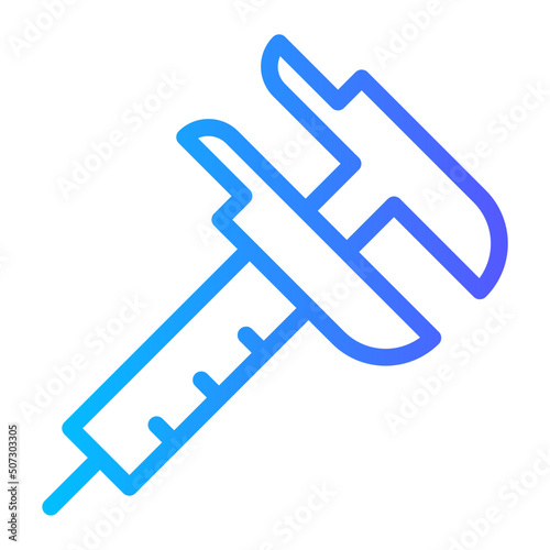 vernier caliper gradient icon