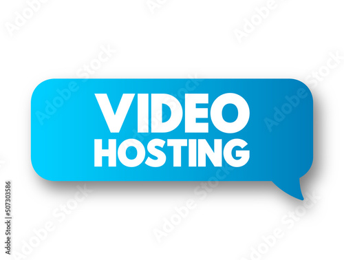 Video Hosting text message bubble, concept background