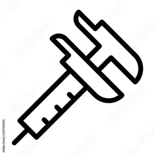 vernier caliper line icon