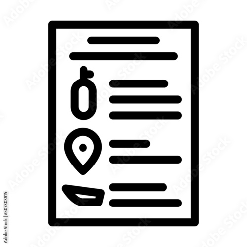 price diving school line icon vector. price diving school sign. isolated contour symbol black illustration