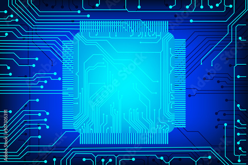 Electric digital chip light grow vector