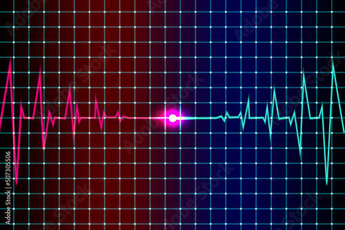 Electrocardiogram graphic vector photo