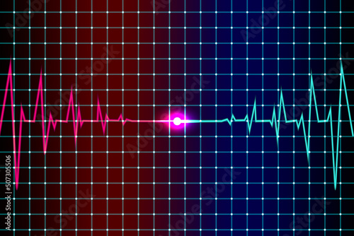 Electrocardiogram graphic vector