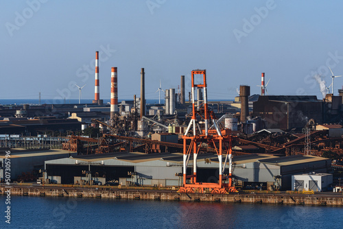 鹿島港の製鉄所