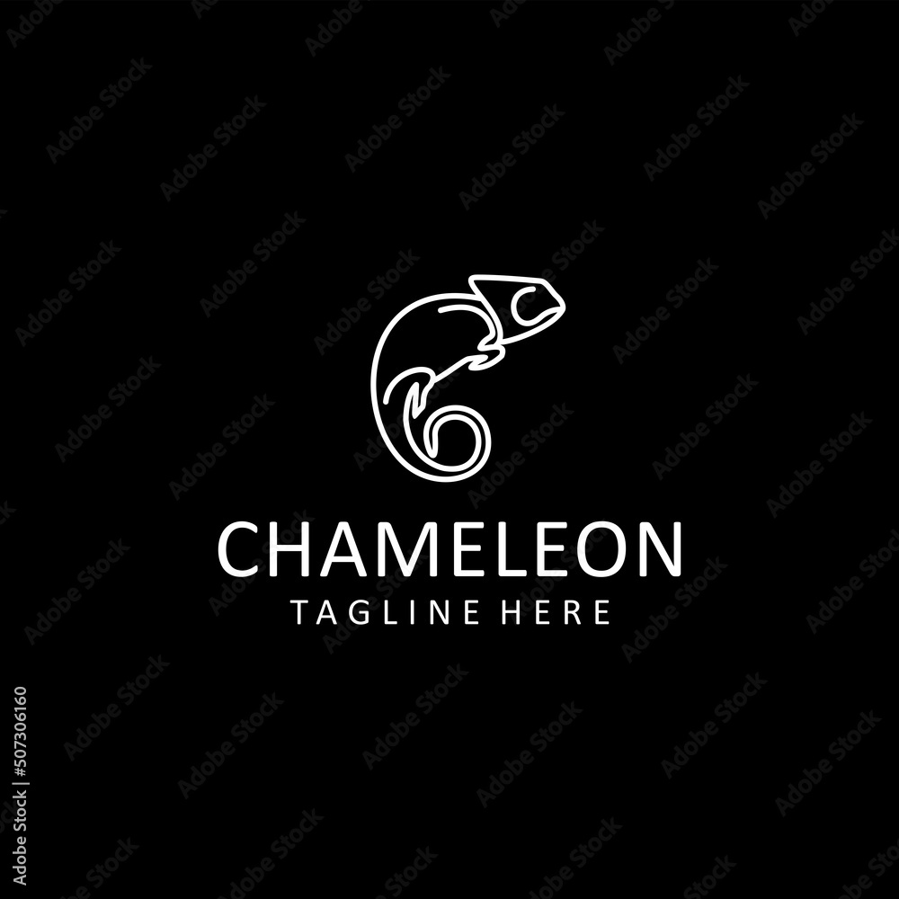 Chameleon logo icon design vector 
