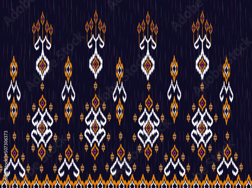 geometric ethnic vintage texture vector art design. textile fashion pattern line  ikat seamless pattern and batik fabric texture asian background wallpaper geometry indian. Ethnic abstract ikat art . photo