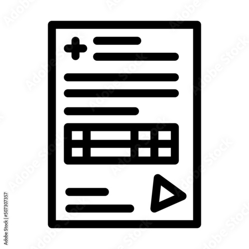 certificate of medical board line icon vector. certificate of medical board sign. isolated contour symbol black illustration