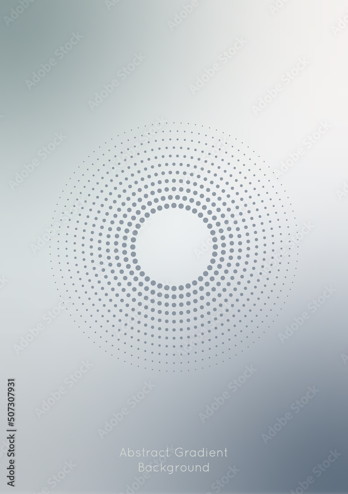 Abstract gradient background, grey metal color tone, with dots line circle pattern at the middle Abstract gradient background, grey metal color tone, with dots line circle pattern at the middle