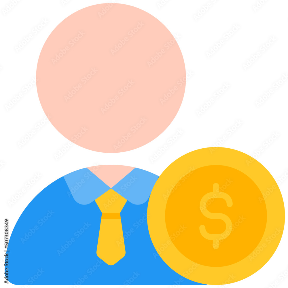 sales agent flat icon sales agent flat icon