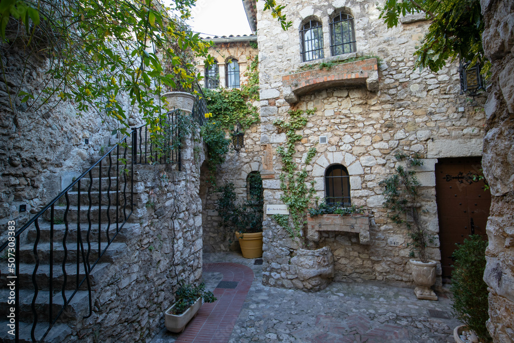 Eze Village, old stone house village in french riviera near Nice