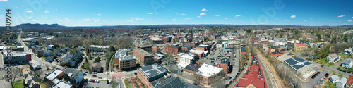 Aerial panorama of Northampton, Massachusetts, United States