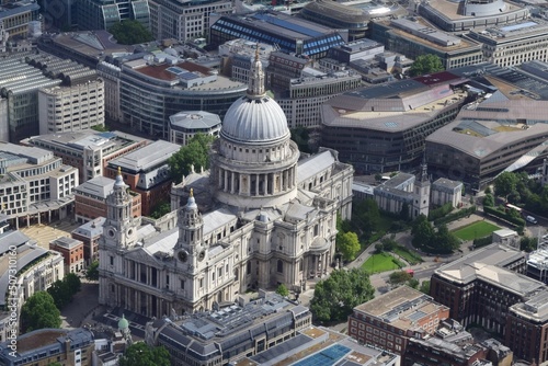 St Paul's Cathedral, London, from the air, aerial photograph of St Pauls