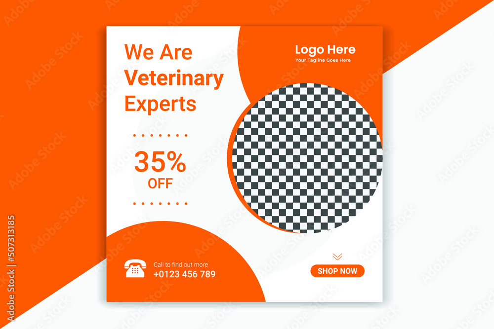 Pet Social Media post, pet web banner design template Pet Social Media post, pet web banner design template