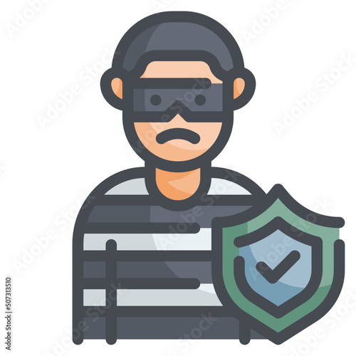 thief line icon