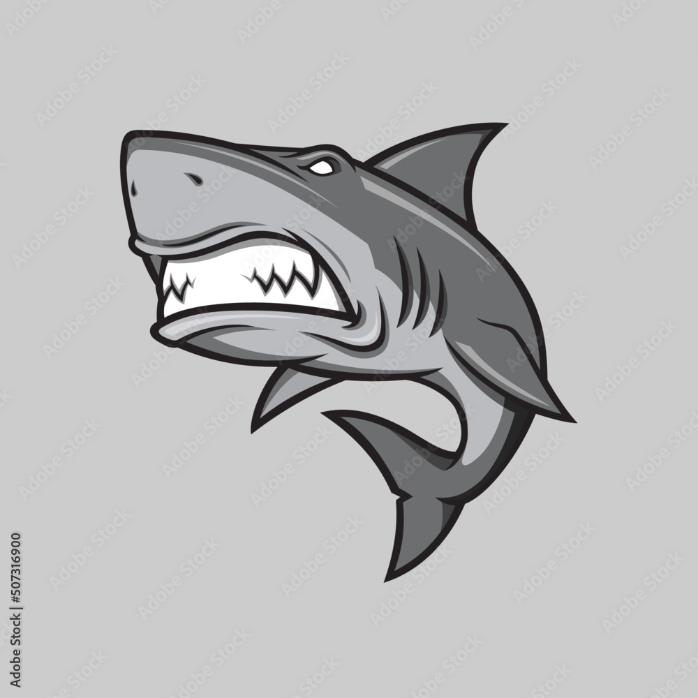 Obraz premium Angry Shark Mascot