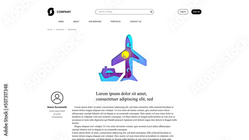 Vector tourism in paper art style . Editable illustration