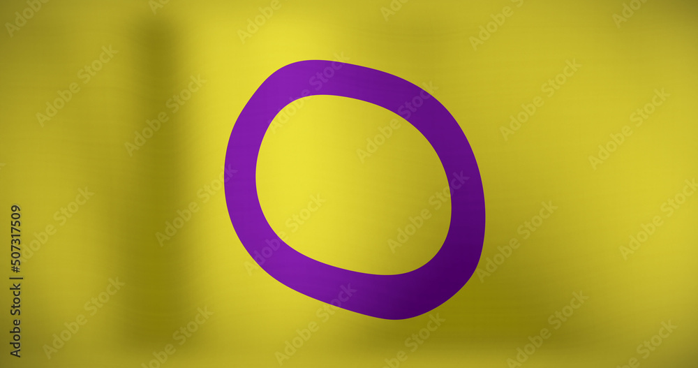 Image of lgbt flag with intersex pride colours waving Image of lgbt flag with intersex pride colours waving