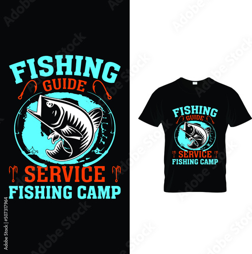 Fishing guide service fishing t-shirt design.
