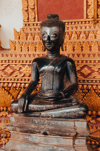 A beautiful view of Wat Phra Kaew temple, located in 
Vientiane, Laos. photo