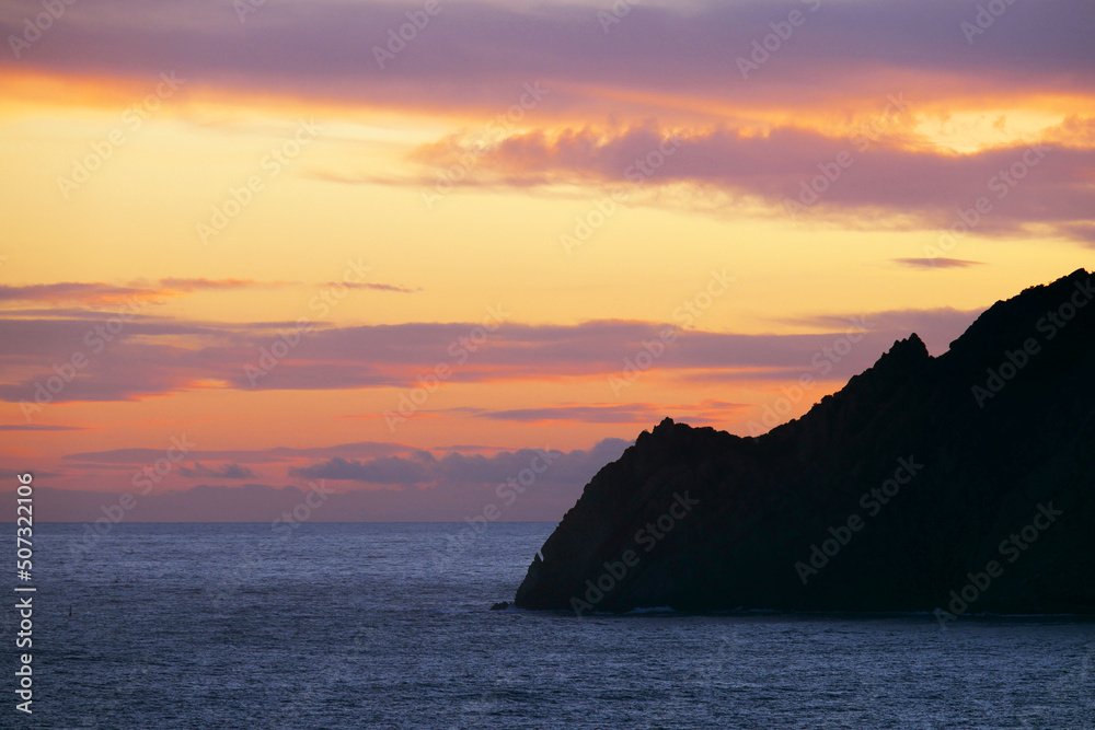 Ligurian Mediterranean landscape near Cinque Terre, Italy, Europe