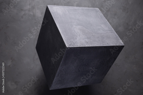 Canvas Print Concrete cube shape on floor background texture