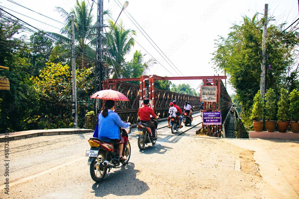 Obraz premium A beautiful panoramic view of Luang Prabang city, located in Laos.