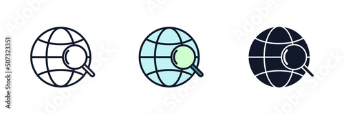 search icon symbol template for graphic and web design collection logo vector illustration