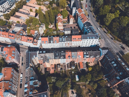 Fotografie, Obraz Views over Aarhus, Denmark in Jutland by Drone