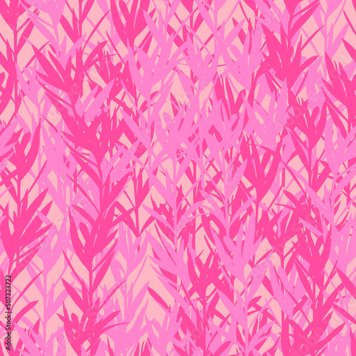 vector seamless pattern with leaves. Botanical illustration 