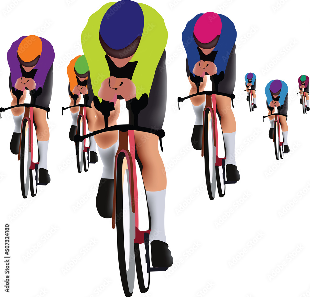 professional cyclists in the final sprint group- professional cyclists in the final sprint group-