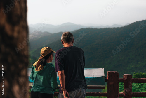 People are visiting the beautiful nature, green forests on vacation at Khao Yai National Park, Thailand, 16-05-2022.